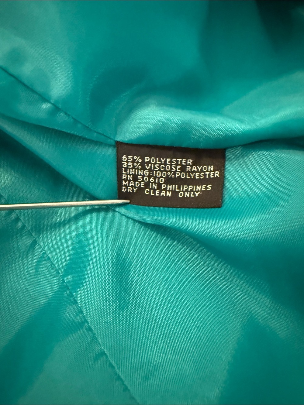 Vintage Kasper ASL Teal Skirt Suit Set Women’s 8 Peplum Career Office - Picture 13 of 13